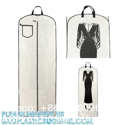Bridal Wedding Gown Dress Garment Bag Extra Large Foldable Portable Travel Cover Hanging Luggage With Pockets