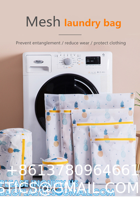 Eco-Friendly Travel Reusable Laundry Wash Bags, Lingerie Cloth Mesh nylon drawstring washable Laundry Bag