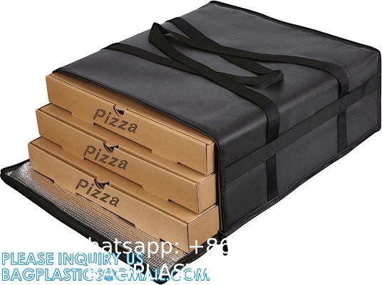 Pizza Carrier Insulated Bags, Food Delivery Bag, Ice Cooling Thermal Thermo Lunch Bag With Logo, Takeaway
