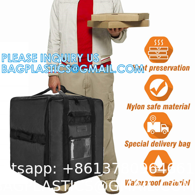 Pizza Carrier Insulated Bags, Food Delivery Bag, Ice Cooling Thermal Thermo Lunch Bag With Logo, Takeaway