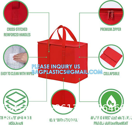 Premium Food Warmer Bag For Uber Eats And Doordash, Grocery Bags Hot Bags, Insulated Food Delivery Bags