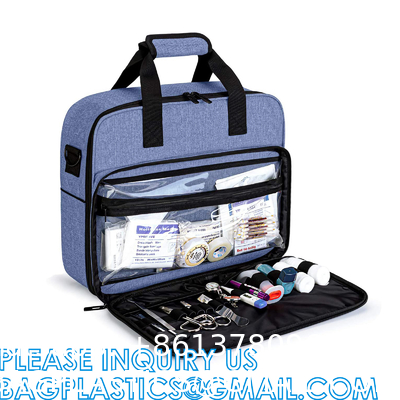 Portable Trauma Emergency Bag Medical Shoulder Bags First Aid Kit Bag, Medical Supplies with Fixed Pockets