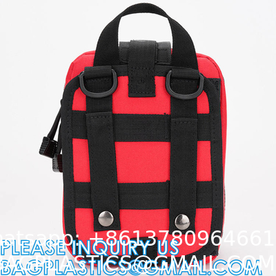 Outdoor Utility Bags, Camping Hiking Empty Tactical Molle Medical First Aid Kit Waist Pouch Bag for Storage