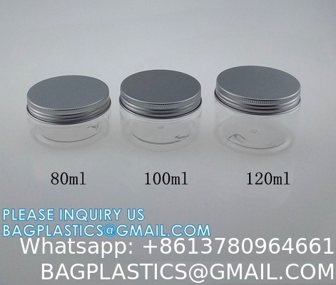 Cosmetic Food Pack 100ml 150ml 200ml 250ml 300ml Amber Pet Plastic Cosmetic Cream Jar With White Black Lid
