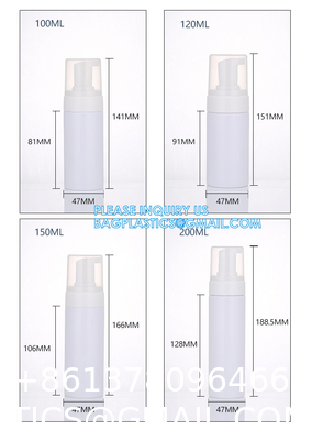 Fast Delivery Cosmetic Packaging 30ml 50ml 100ml 150ml Plastic Pet Foam Mousse Bottle With Liquid Soap Pump