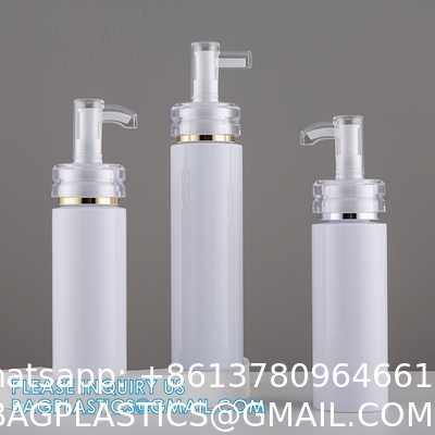 Shampoo Pump Bottle, Luxury Silver Cosmetic Packaging Face Cream Serum Essence Lotion Dispenser Pump Bottle