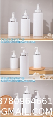 Shampoo Pump Bottle, Luxury Silver Cosmetic Packaging Face Cream Serum Essence Lotion Dispenser Pump Bottle