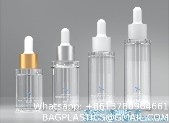 Glass Dropper Plastic Serum Bottle Essence 20ml 30ml 50ml, Tincture Bottles, Essential Oils, Travel Storage