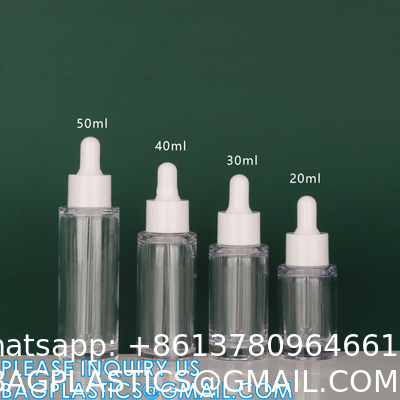 Glass Dropper Plastic Serum Bottle Essence 20ml 30ml 50ml, Tincture Bottles, Essential Oils, Travel Storage