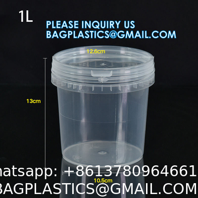 Heavy Duty Round Square Handle Bucket for Paint Chemical Ice Food Flowers, container barrel with handle