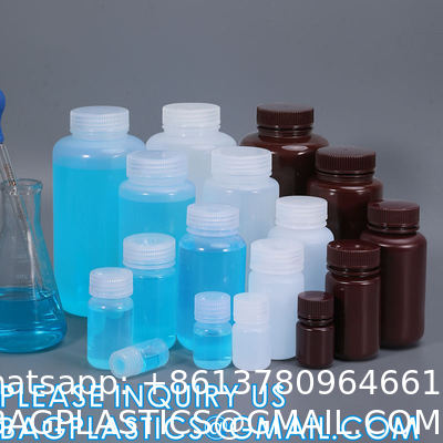 Square Chemical Plastic Biochemistry Medical Reagent Bottle 30ml 50ml 60ml 150ml 500ml 1000ml Custom Capacity