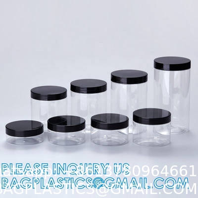 27 Ounce Plastic Jars With Lids, 3 Pack Food Storage Containers Airtight, Clear Containers For Organizing