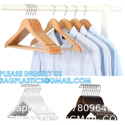 Solid Wood Suit, Premium New Fashion, Boutique, Wooden Hangers for Suit Coat Jacket, with Shoulder Grooves