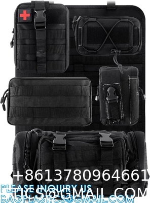 Universal Tactical Seat ​Back Organizer Vehicle Molle Panel Organizer Storage Bag With Detachable Molle Pouch