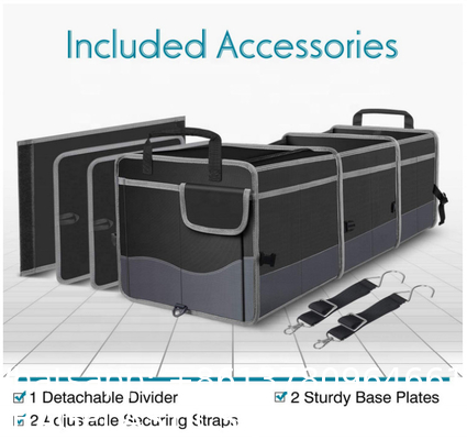 Trunk Organizer Foldable Car Storage Boxes Car Storage Bag, Organizer Multi-Compartment Collapsible Trunk storage