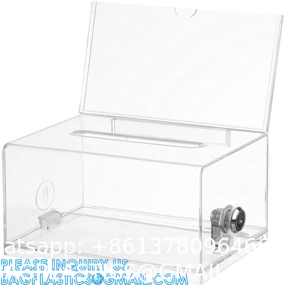 Storage Organizer Box Containers, Acrylic Box With Lock, Toy Display Case Box, Lucite Storage Box Container