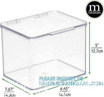 Storage Organizer Box Containers, Acrylic Box With Lock, Toy Display Case Box, Lucite Storage Box Container