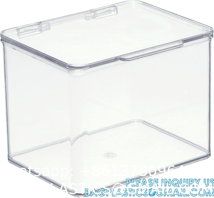 Storage Organizer Box Containers, Acrylic Box With Lock, Toy Display Case Box, Lucite Storage Box Container