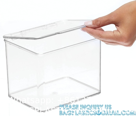 Storage Organizer Box Containers, Acrylic Box With Lock, Toy Display Case Box, Lucite Storage Box Container