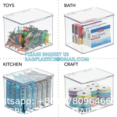 Storage Organizer Box Containers, Acrylic Box With Lock, Toy Display Case Box, Lucite Storage Box Container