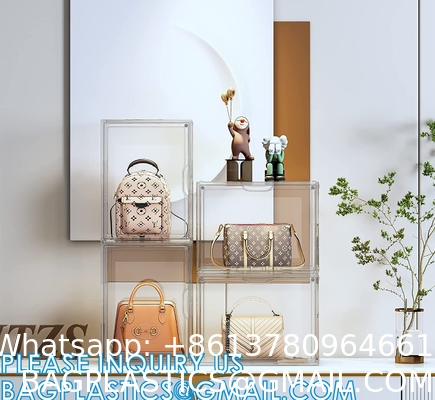 Clear Handbag Storage Organizer,  Acrylic Display Case For Purse And Handbag Storage Organizer For Closet, Stacka