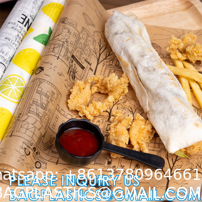 Unbleached Deli Wax Paper Sheets For Food, Basket Liners Food Picnic Paper Sheets Greaseproof Deli Wrapping