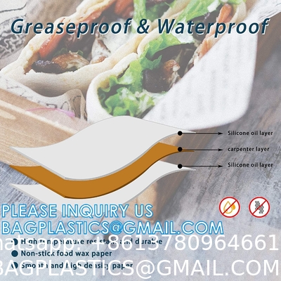 Unbleached Deli Wax Paper Sheets For Food, Basket Liners Food Picnic Paper Sheets Greaseproof Deli Wrapping