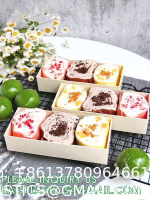 Wooden Food Packaging Box Cake Dessert Container With Plastic Cover, Take Out Pastry Cake Lunch Sushi Tray