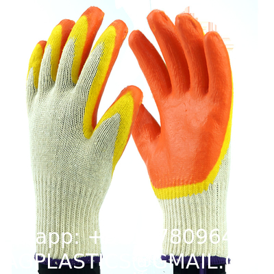 Garden Gloves, String Knit Red Palm Latex Dipped Work Gloves - Cotton Polyester Shell Safety Protection Gloves