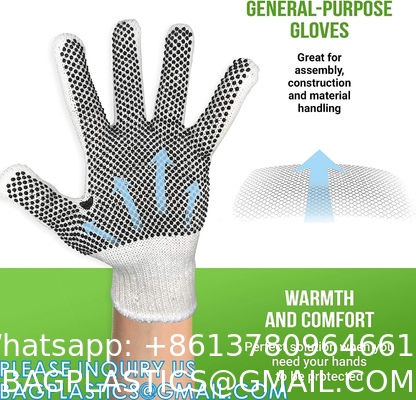 Cotton PVC Dotted Safety Garden Working Gloves Cotton Working Gloves, Safety Work Gloves for Industrial Work