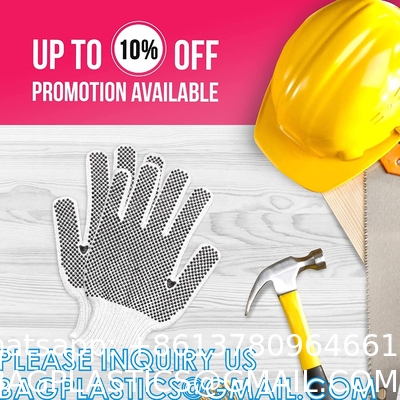 Cotton PVC Dotted Safety Garden Working Gloves Cotton Working Gloves, Safety Work Gloves for Industrial Work