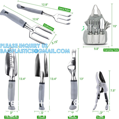 9 Piece Specialty Lady Garden Tool Set Heavy Duty Flower Design Garden Tool Set Gardening Tool With Bag