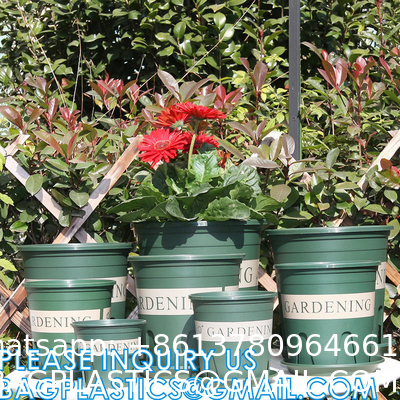 Planters for Indoor Plants, Planters with Drainage Hole and Tray, Flower Pots Indoor Plant Pots for Patio Garden