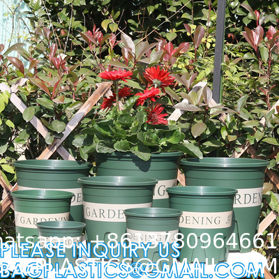 Planters for Indoor Plants, Planters with Drainage Hole and Tray, Flower Pots Indoor Plant Pots for Patio Garden