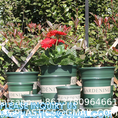 Planters for Indoor Plants, Planters with Drainage Hole and Tray, Flower Pots Indoor Plant Pots for Patio Garden