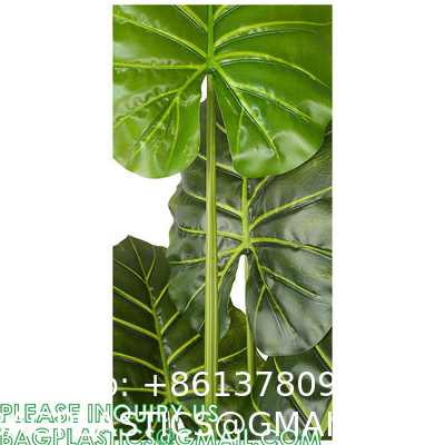 Artificial Monstera Deliciosa Plant 37" Fake Tropical Palm Tree, Perfect Faux Swiss Cheese Plants in Pot