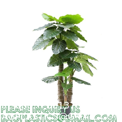 Artificial Monstera Deliciosa Plant 37" Fake Tropical Palm Tree, Perfect Faux Swiss Cheese Plants in Pot