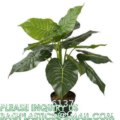 Artificial Monstera Deliciosa Plant 37" Fake Tropical Palm Tree, Perfect Faux Swiss Cheese Plants in Pot