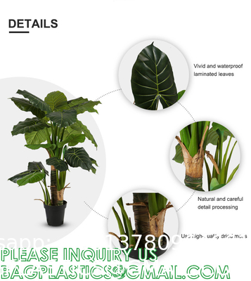 Artificial Monstera Deliciosa Plant 37" Fake Tropical Palm Tree, Perfect Faux Swiss Cheese Plants in Pot