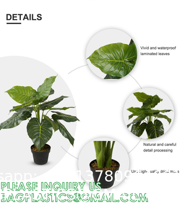 Artificial Monstera Deliciosa Plant 37" Fake Tropical Palm Tree, Perfect Faux Swiss Cheese Plants in Pot