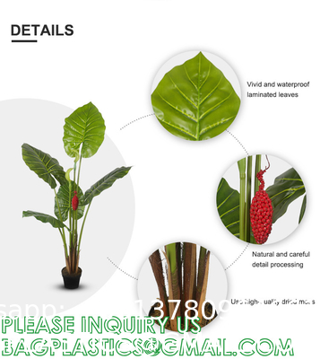 Artificial Monstera Deliciosa Plant 37" Fake Tropical Palm Tree, Perfect Faux Swiss Cheese Plants in Pot