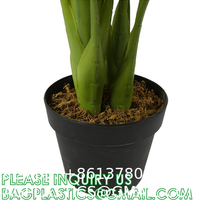Fake Colocasia Esculenta, Plastic variegata artificial Taro, Subtropics Faux Swiss Cheese Plant For Home Garden Office