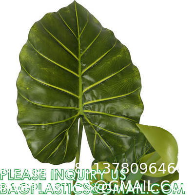 Fake Colocasia Esculenta, Plastic variegata artificial Taro, Subtropics Faux Swiss Cheese Plant For Home Garden Office