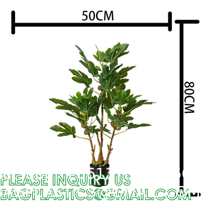 Real Touch 120cm Artificial Tree Bonsai Plant Fig Tree Ficus Carica Decorative Tree Artificial Plant Home Decor