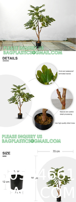 Real Touch 120cm Artificial Tree Bonsai Plant Fig Tree Ficus Carica Decorative Tree Artificial Plant Home Decor