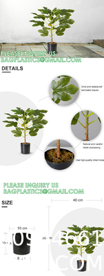 Real Touch 120cm Artificial Tree Bonsai Plant Fig Tree Ficus Carica Decorative Tree Artificial Plant Home Decor