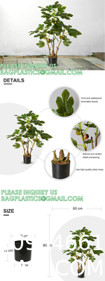 Real Touch 120cm Artificial Tree Bonsai Plant Fig Tree Ficus Carica Decorative Tree Artificial Plant Home Decor