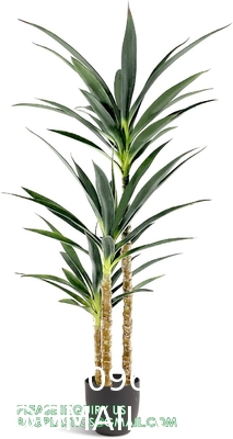 Artificial Tree 4.7Ft Faux Agave Plant with 3 Heads in Plastic Pot Fake Tree for Home Decor Indoor or Outdoor Office