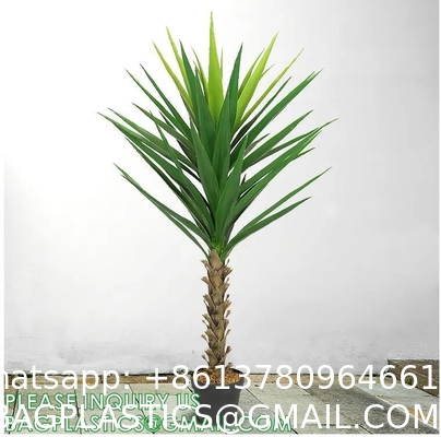 Artificial Tree 4.7Ft Faux Agave Plant with 3 Heads in Plastic Pot Fake Tree for Home Decor Indoor or Outdoor Office