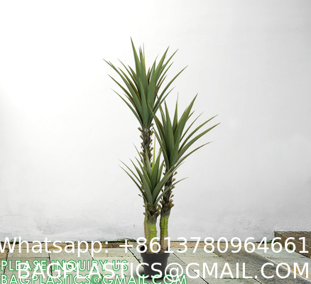 Artificial Tree 4.7Ft Faux Agave Plant with 3 Heads in Plastic Pot Fake Tree for Home Decor Indoor or Outdoor Office